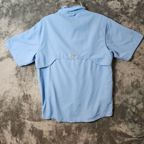 Real tree Fishing Button shirt With Vented Back Men's Size Medium Blue Pockets - Picture 6 of 9